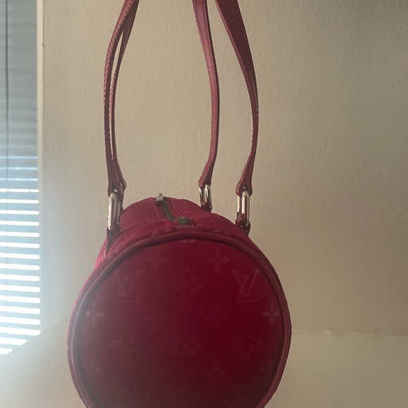 Louis Vuitton Red Satin Mono Papillon Bag - Picture 8 of 14